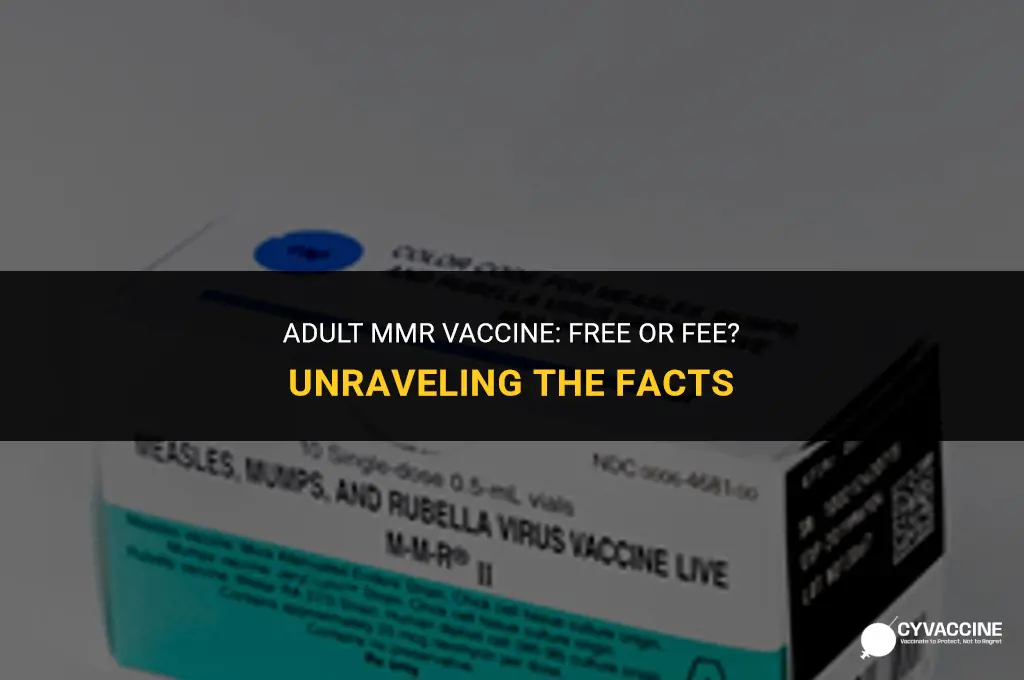 is mmr vaccine free for adults