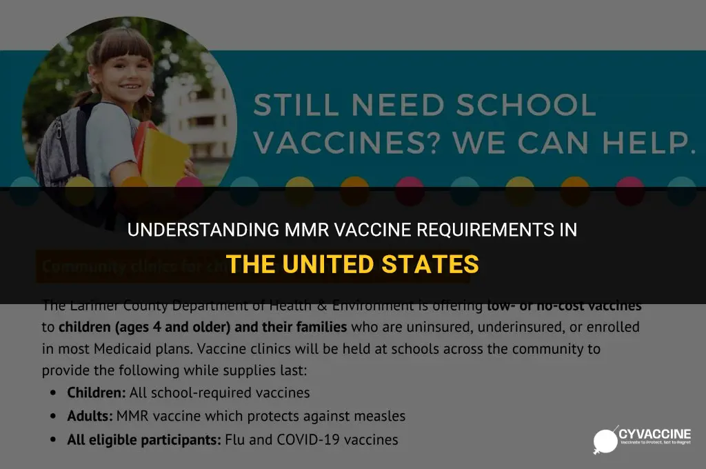 is mmr vaccine mandatory in us