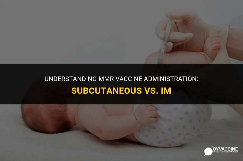 is mmr vaccine subcutaneous or im