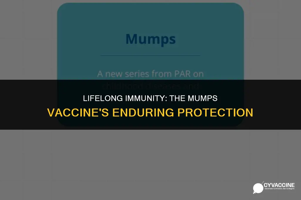 is mumps vaccine good for life