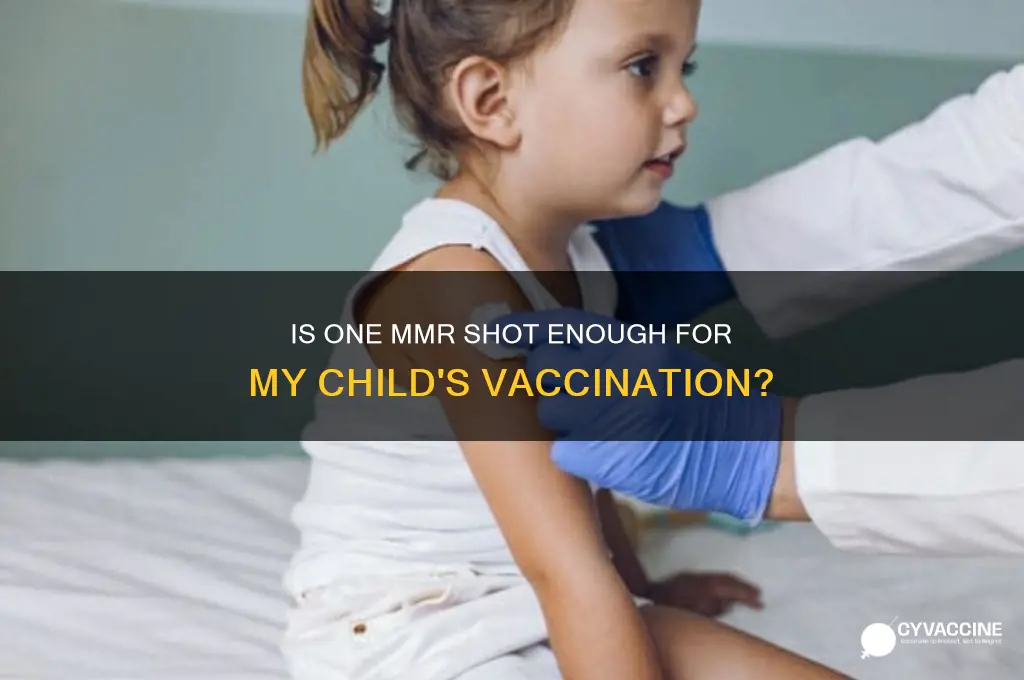 is my child vaccinated with just 1 mmr