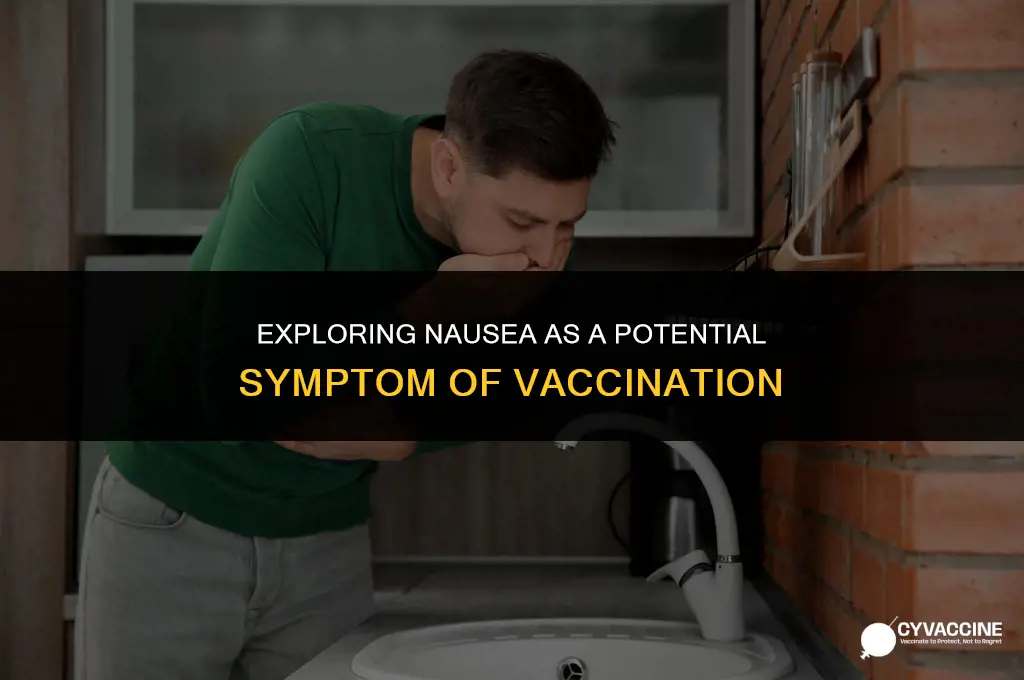 is nausea a symptom of vaccine
