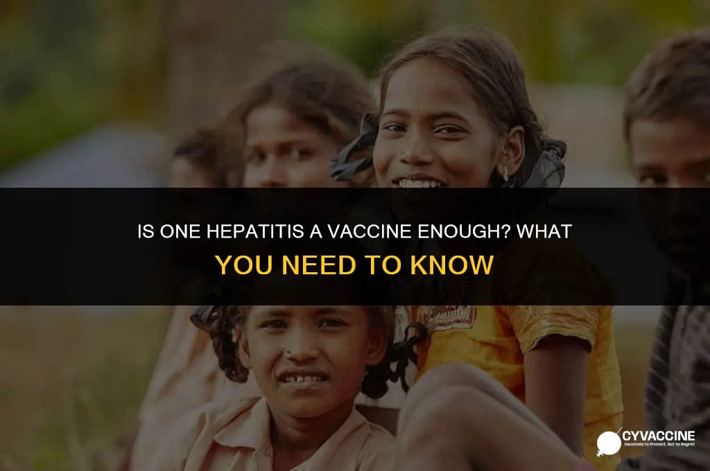 is one hep a vaccine enough