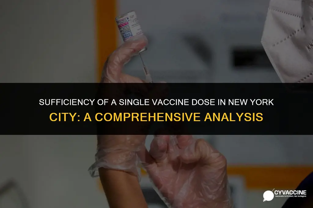 is one vaccine enough for nyc