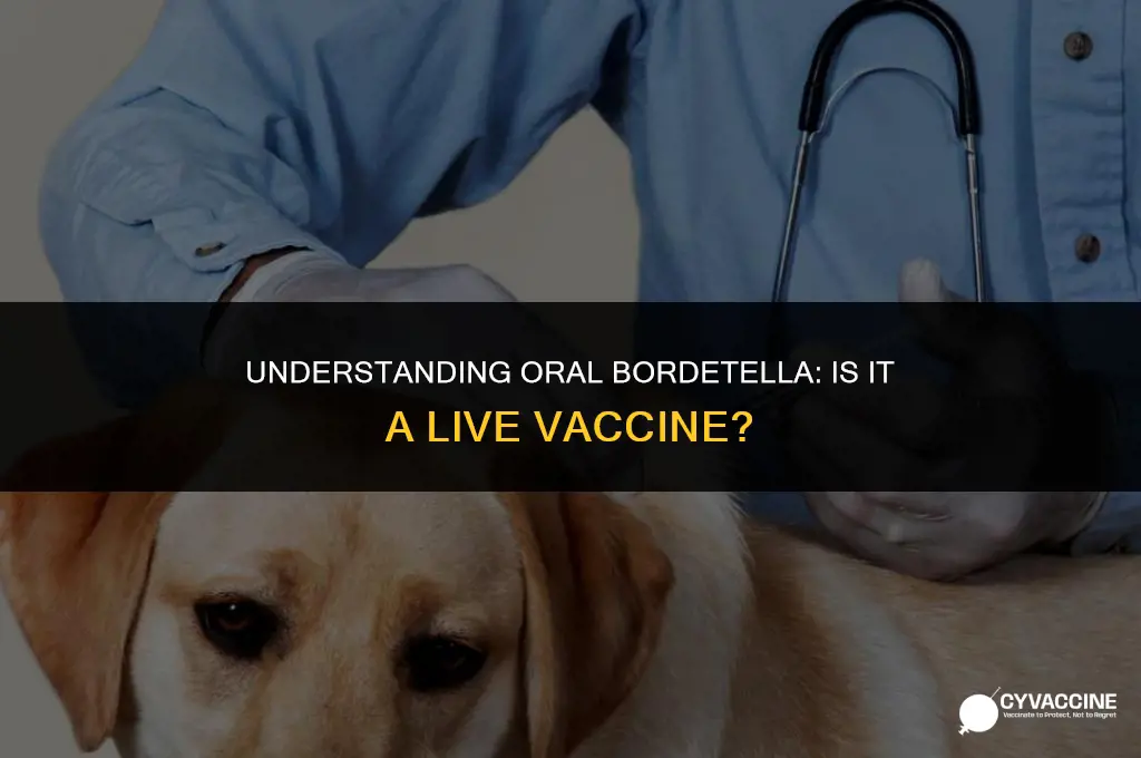 is oral bordetella a live vaccine