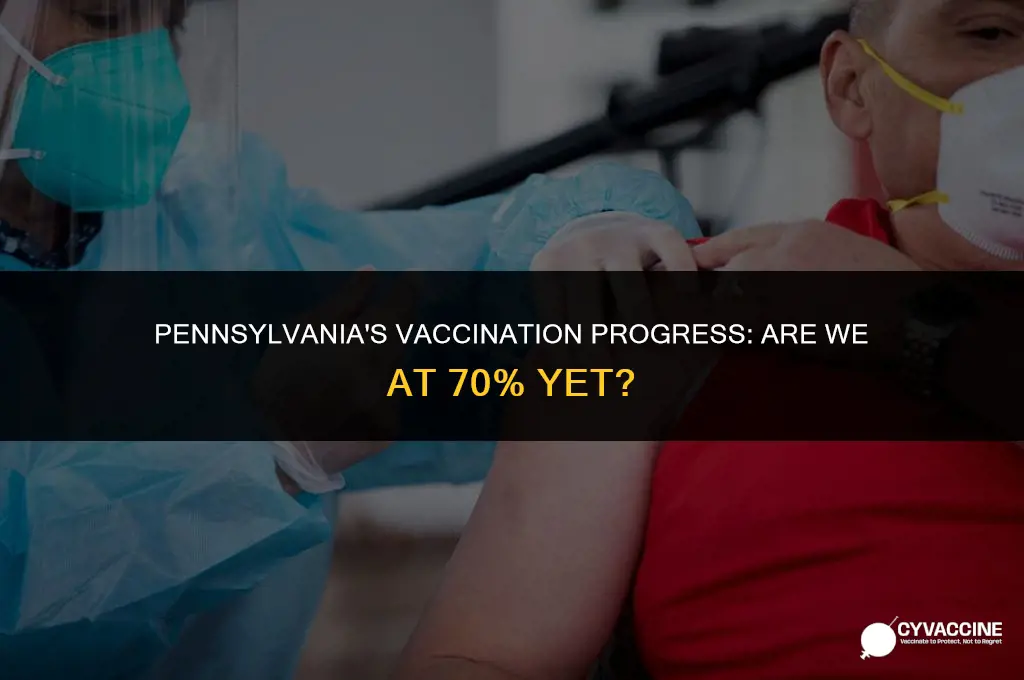 is pa at 70 percent vaccinated