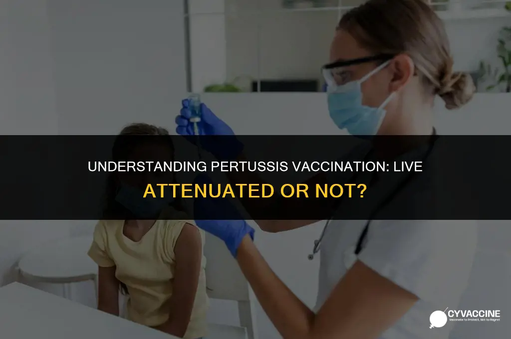 is pertussis a live attenuated vaccine