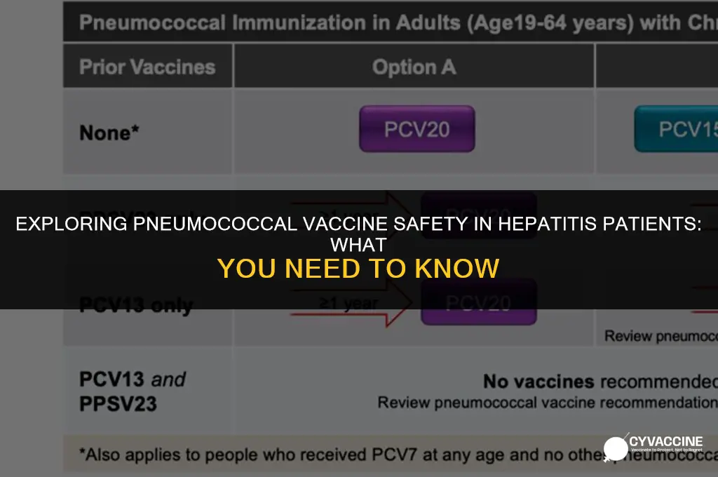 is pneumococcal vaccine contraindicated in hepatitis