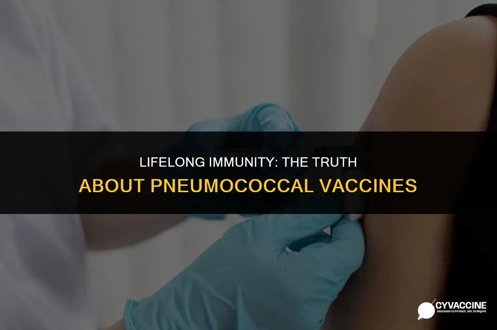is pneumococcal vaccine good for life