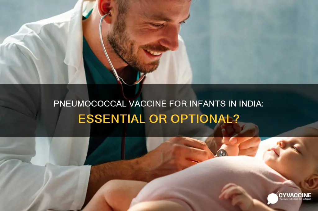 is pneumococcal vaccine necessary for infants in india