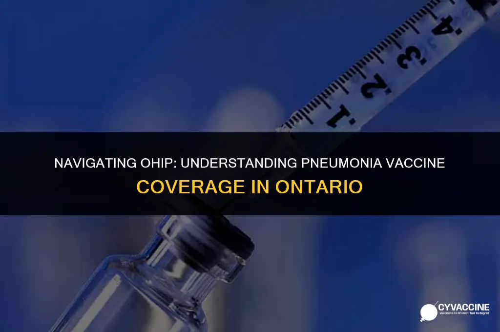 is pneumonia vaccine covered by ohip