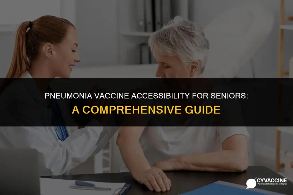 is pneumonia vaccine free for seniors