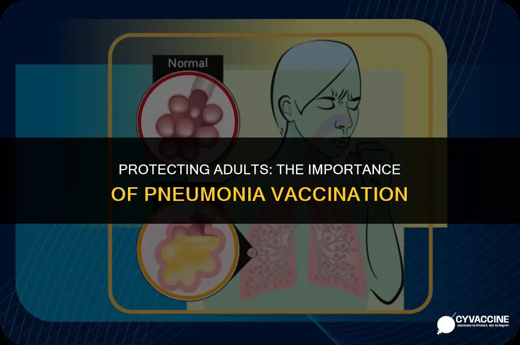 is pneumonia vaccine recommended for adults