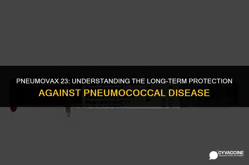 is pneumovax 23 a lifetime vaccine
