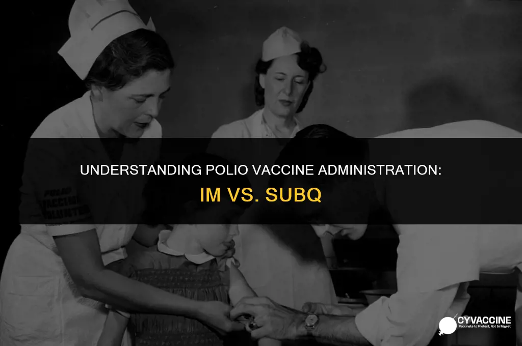 is polio vaccine im or subq