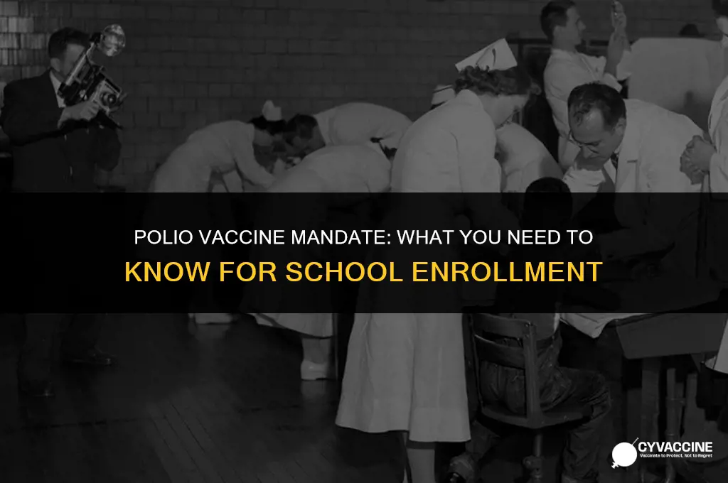 is polio vaccine mandatory for school