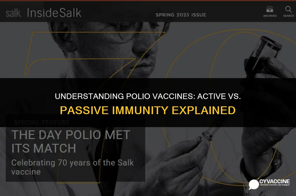 is polio vaccine passive or active