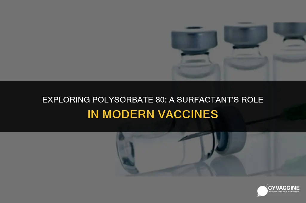 is polysorbate 80 a surfectant vaccines
