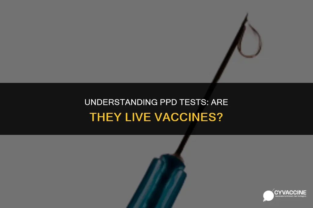 is ppd test a live vaccine