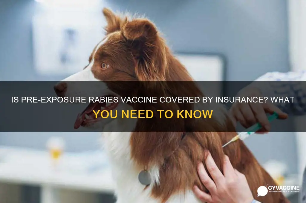 is pre exposure rabies vaccine covered by insurance