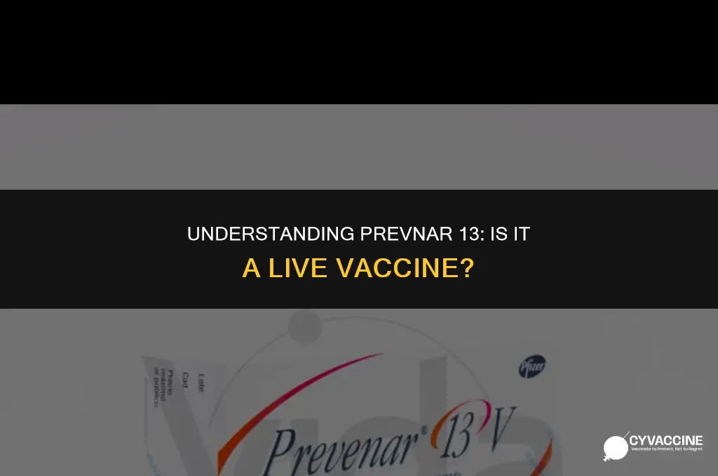 is prevnar 13 a live vaccine