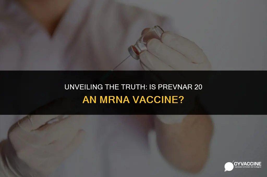 is prevnar 20 a mrna vaccine