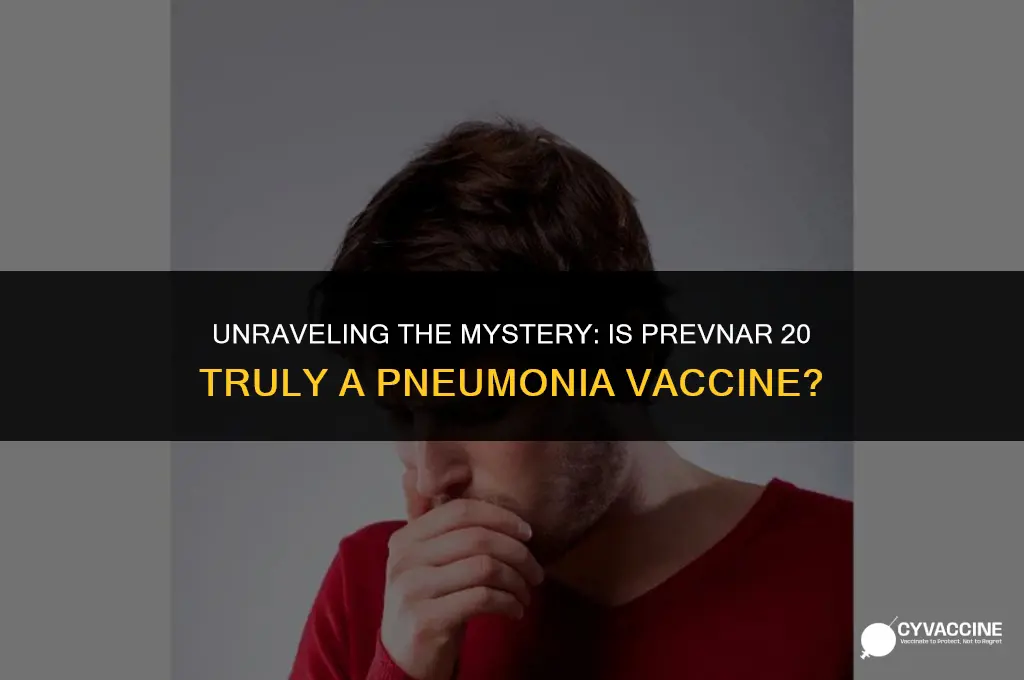 is prevnar 20 a pneumonia vaccine
