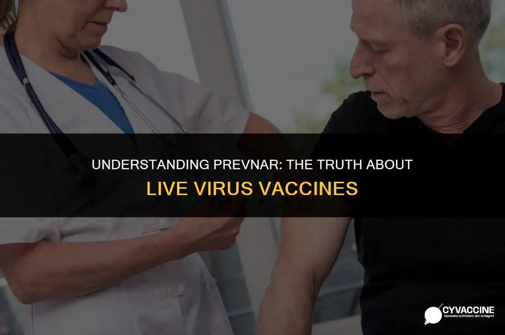 is prevnar a live virus vaccine