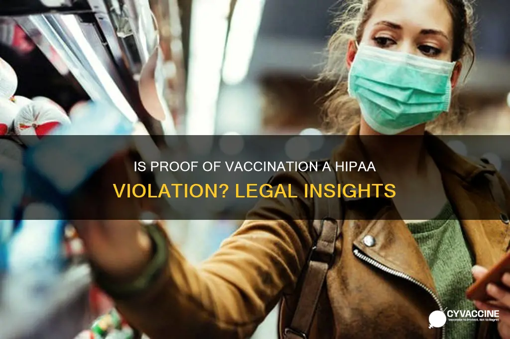 is providing proof of vaccination a hipaa violation