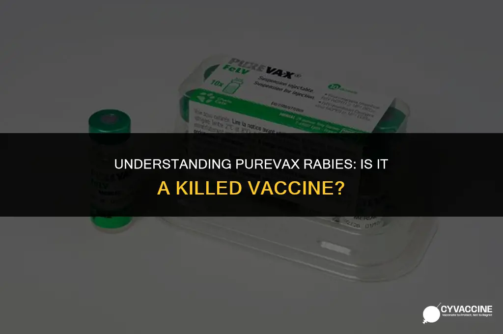 is purevax rabies a killed vaccine