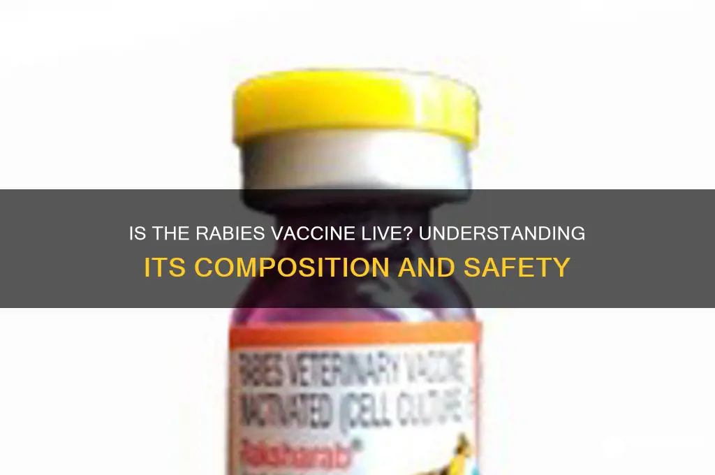 is rabies vaccine a live vaccine
