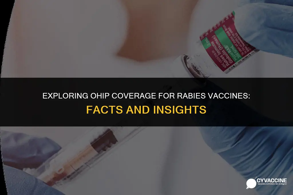 is rabies vaccine covered by ohip