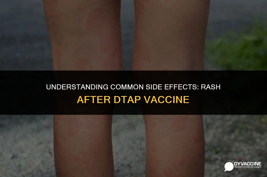 is rash common after dtap vaccine