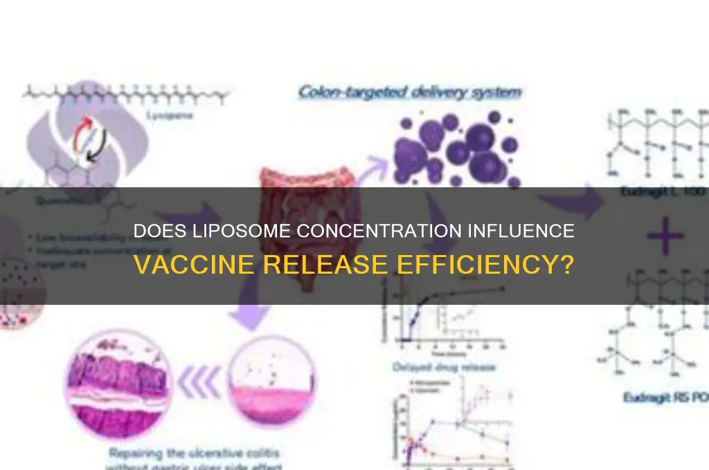is release of vaccine dependent on liposome concentration