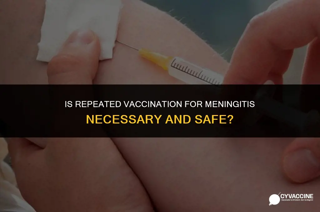 is repeated vaccination of meningitis ok