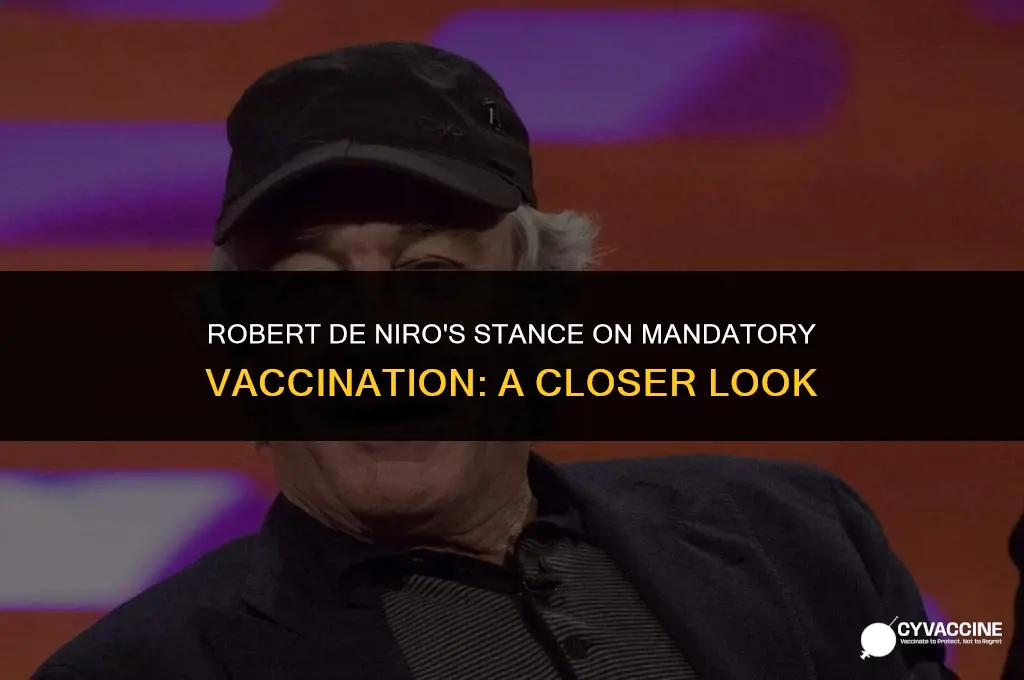 is robert deniro against mandatory vaccination
