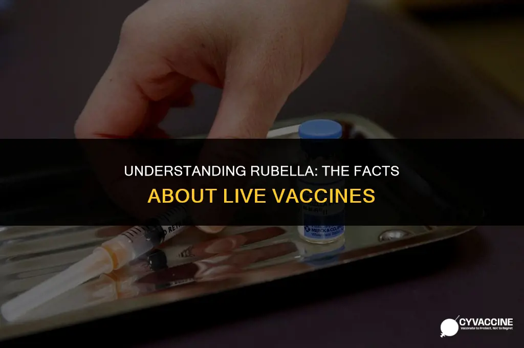 is rubella virus a live vaccine