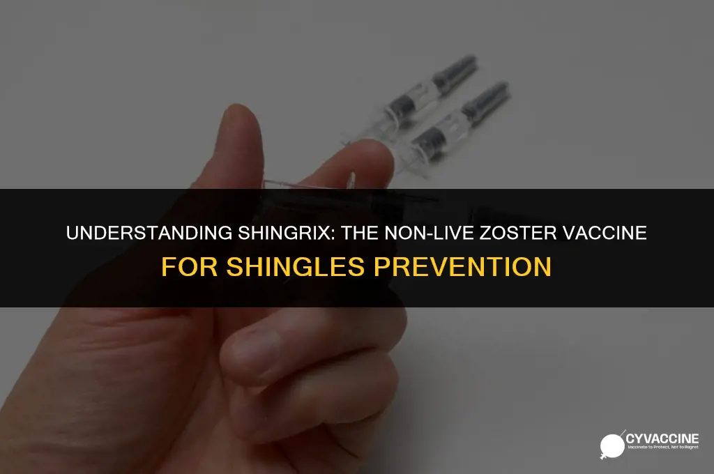is shingrix a live zoster vaccine