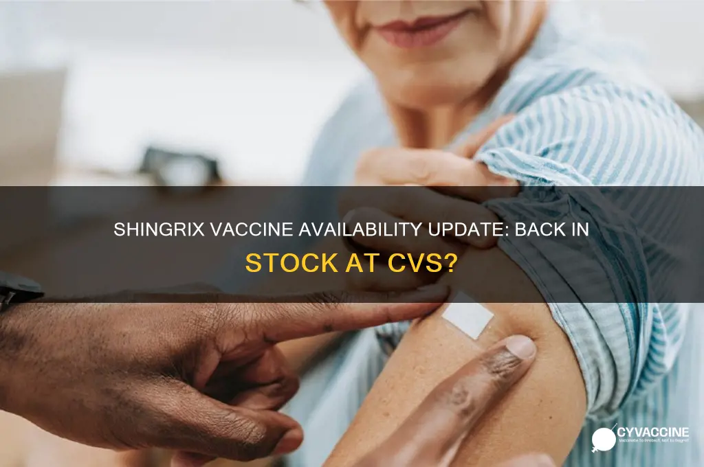 is shingrix vaccine back in stock at cvs