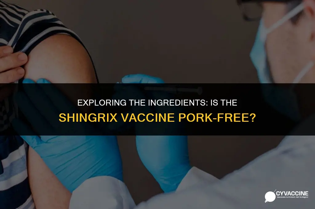 is shingrix vaccine made from pork