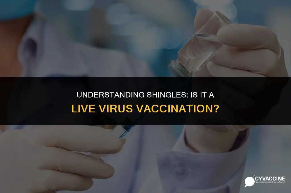 is shinles a live virus vaccination