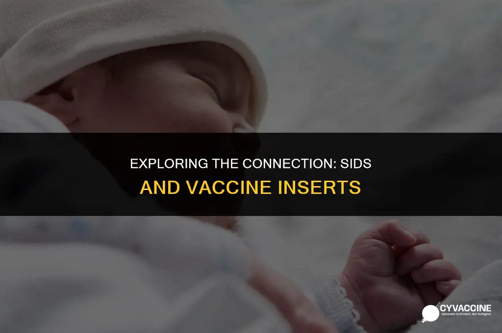 is sids listed on vaccine insert