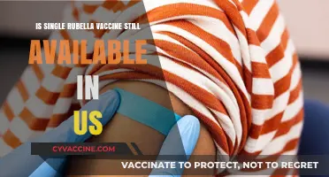 Is the Single Rubella Vaccine Still Available in the US?