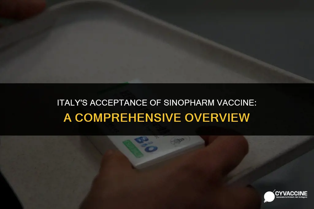 is sinopharm vaccine accepted in italy