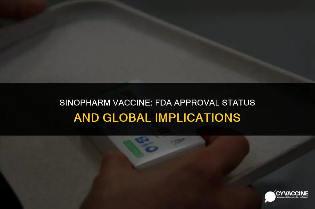 is sinopharm vaccine approved by fda