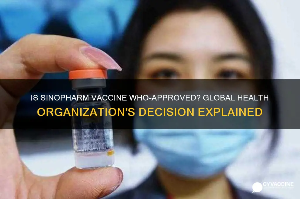 is sinopharm vaccine approved by world health organization