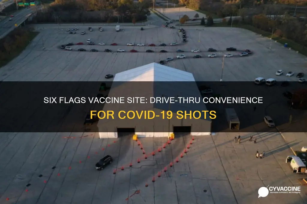 is six flags vaccine site a drive thru