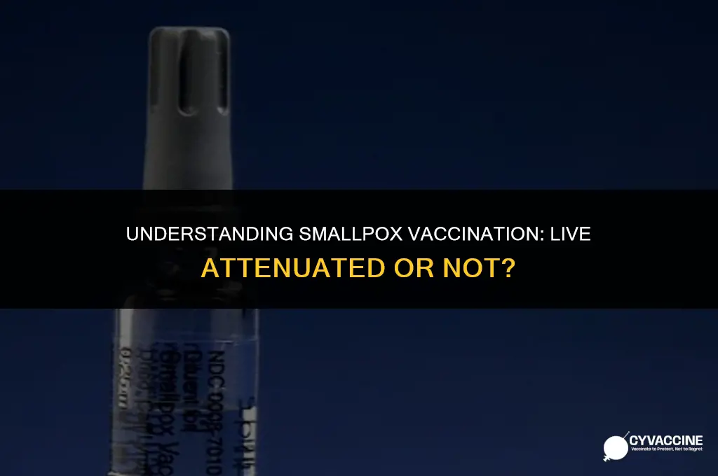 is smallpox a live attenuated vaccine