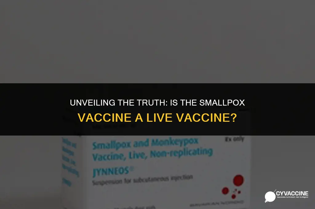 is smallpox vaccine a live vaccine