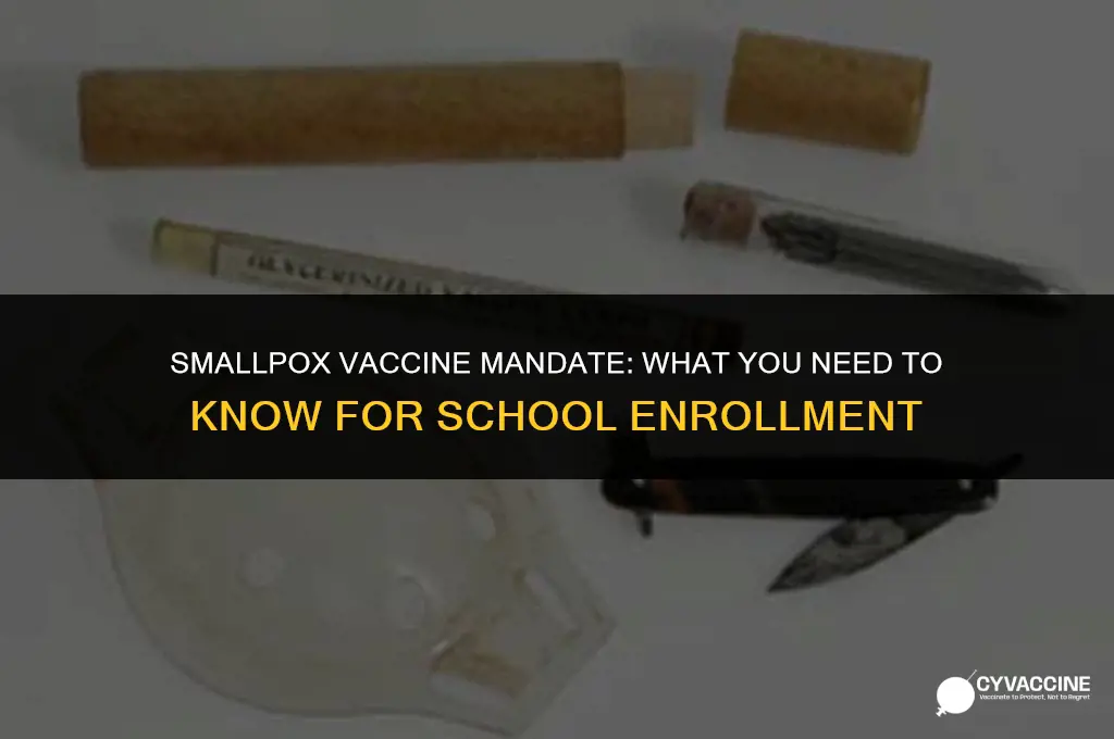 is smallpox vaccine mandatory for school